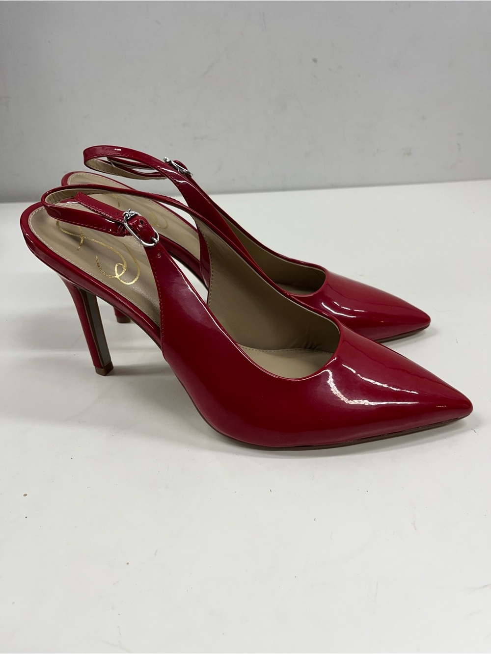 Sam Edelman Women’s Hazel Sling Back Pump in Red Size 8W